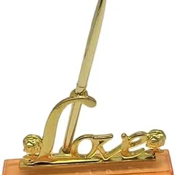 MERISHOPP™ Wedding Signing Pen with Gold Plated Metal Love Holder Party Pen Set-picture-25