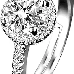 peora American Diamond Studded Silver Plated Finger Ring Fashion Wear Stylish Jewellery Gift for Girls & Women (PX8R69-7)-picture-54