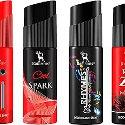 Ramsons Cool Spark, Rhymes, Red Zx & Bullet Deodorant Spray Combo For All Day Use (Pack of 4 X 40ml) | Soul-Stirring Mix Of Fruity, Floral & Aquatic Essence-picture-33