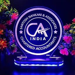 Kosgai Multicolor Customized Gift for Chartered Accountant | Personalized 3D Led Lamp with Name-picture-17