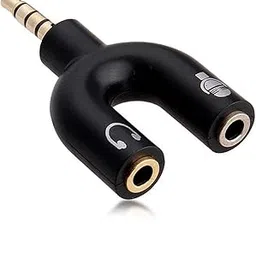CRAYOTALK U-Shape Audio Jack Headphones with mic, 3.5 mm Jack Splitter 2 Male 1 Female Black (2024)-picture-31