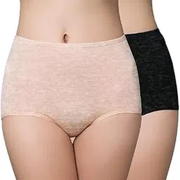 Women's High Coverage Super Combed Cotton Elastane Stretch Mid Waist Boy Shorts with Concealed Waist Band and Stay Fresh Treatment Pack of 2 Multicolor-image-20