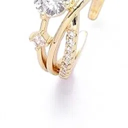 salty Anti Tarnish Princess Diamond Legacy Finger Ring for Women | Adjustable Fancy Jewellery Design | Latest Fashion Accessories for Girls | Minimal Jewelry-picture-18