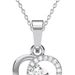 clara 925 Sterling Silver Zola Heart Pendant Earrings Chain Necklace Jewellery Set | Platinum Plated, Swiss Zirconia |Gift for Women and Girls-picture-22
