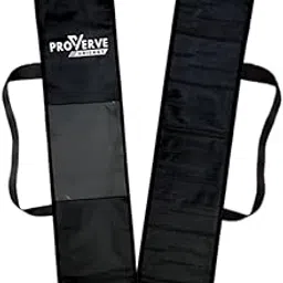 PROVERVE Cricket Bat Cover Tetron Material, Premium Full Size Cover for Wooden and Plastic Bats with Heavy Duty Stitched Strap (Black, Pack of 1), Polyester-picture-40