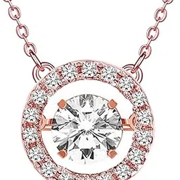 peora Rose Gold Plated American Diamond Studded Pendant Necklace Chain Fashion Stylish Design Jewellery Gift For Women & Girls (PX8P97) - Valentines Gift for Her-picture-51