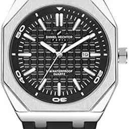 daniel hechter Paris Monceau Collection Analoge Watch for Men with Textured Octagone Dial and Silicon Strap-DHM1008.-picture-16