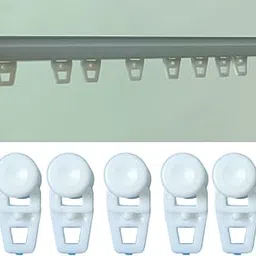 DEEGAA MART Plastic Curtain Track Runners – White Gliders for Ceiling or Wall Mounted Rails – Smooth Sliding Hooks for Drapery Tracks – Pack of 24 Accessories-picture-25