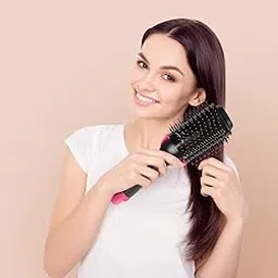 Poioo 3 in 1 Styler Volumizer for Drying Litstyle Hair Straightening Brush, Ceramic Coated Bristles, Smart Memory Function, Multiple Temperature Settings | Salon-Style Blowouts | Multicolour-picture-26