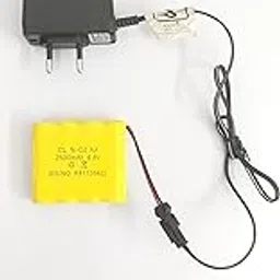 4.8V 2500mAh Battery for Rock-Off Road CL Ni-CD AA Battery SM 2P Plug with Adaptor Charging Cable for Four Wheeler Race car -Yellow-picture-17