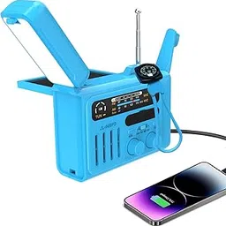 Emergency Crank Weather Radio,Hand Crank Radio, Solar AM/FM/NOAA Weather Portable Radio with Flashlight, Bluetooth Speaker, SOS Alert for Home Outdoors，Compass for Camping Survival-picture-50