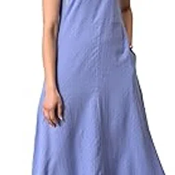 Women's Maxi Lilac Textured Embroidered Dress-image-0
