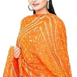 mayasons Jaipuri Rajasthani Traditional Bandhani Bandhej Dupatta with White Dots Piko Border Dupatta For Women-picture-14