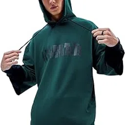 bewakoof Men's Typography Oversized Fit Full Sleeve Cotton Hoodies-picture-29