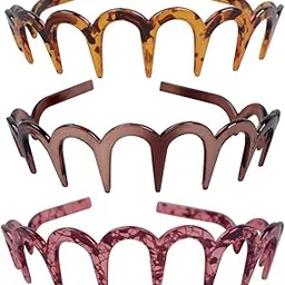 big box Zig Zag Shark Tooth Hairband Plastic Headband Hair Comb Women Hair Hoop Hair Accessories (6 Pieces)-picture-30