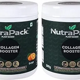 Nutrapack Plant Based Collagen Supplements for Men & Women-Orange Flavour- 200g | Collagen Powder with Biotin, Vitamins C for Stronger & Shinier Hair, Nails, Bright & Youthful Skin (Pack of 2)-picture-52