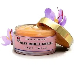 Shata dhauta ghrita | kumkumadi face cream | under eye cream for dark circles | night cream for women | gheesutra face emulsion | glow moisturizer for face | 50g-picture-23