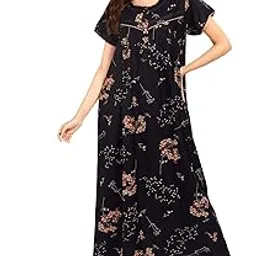 av2 Women Printed Cotton Nightwear Nighty|Womens Night Wear Maxi -7289-picture-10