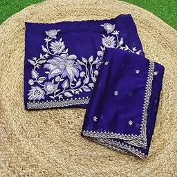 Kandora Women's Rangoli Silk Saree With Unstitched Blouse PieceKN-6323-PURPLE-picture-30