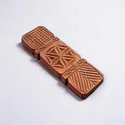 Timblaze Handmade Sheesham Wood Thekua Khajoor Mould - Premium Wooden Sancha for Chhath Puja Celebrations (Agrauta) (Medium)-picture-22