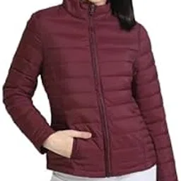Stylish Long Sleeves Winter Jacket, Solid Zipper Jacket For Women-picture-37