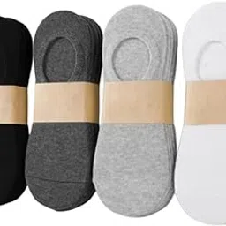 Virock Loafer socks Men/Woman Multi Colour No Show Cotton Socks Free Size (Pack of 4 Pair)-picture-18