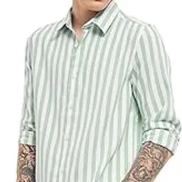 u turn Men's Casual Solid Stylish Latest Formal Striped Shirt for Men-picture-51