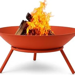 Bonfire Pit with Stand Outdoor | Portable Fire Pit for Home and Garden | Angithi for Winter | Iron Bonfire Bowl for Camping | Fire Pit for Terrace and Farmhouse (Orange)-image-39