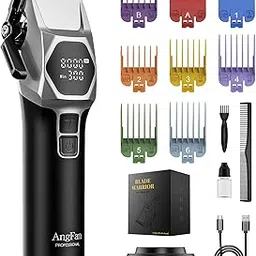 Color Professional Hair Clippers for Men, Professional Barber Clippers Set, Mens Cordless Hair Clippers for Barbers Haircut Kit with Charging Base,Hair Cutting kit,5-Speed 6000-8000RPM-picture-39