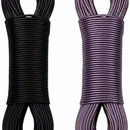 PVC Coated Steel Wire Rope for Drying Clothes/Clothesline, Length 20 Meter with 2 Plastic Hooks (Multi Colour, May Vary) (2) image 1
