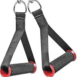 BLOXN Resistance Bands Handles – Heavy Duty Gym Cable Machine Attachments with Wide Grip, Comfortable Exercise Handles for Home Gym, Fitness Machines, Pulldowns & Training Bands (Red) image 1