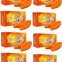 generic Nature Power Papaya Aura Beauty Soaps - Pack of 8 (8 pieces x125 g)-picture-23