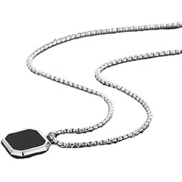 divisha Stainless Steel Midnight Charisma Locket Neck Chain for Men | Stylish Pendant Necklace | Jewellery Accessories for Boys | Minimal Jewelry | Gifts for Boyfriend & Husband | Gift for Diwali, Christmas, Marriage, Birthday...-picture-10