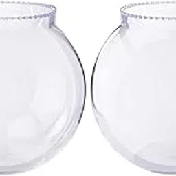 generic Urban Moon Mini Glass Flower Vase, Candy Jar, Money Plant, Bamboo Plant Pot, Mini Fish Bowl for Home, Table & Office Decoration - Pack of 2 Piece, 4 Inches-picture-37