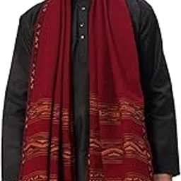 ravaiyaa - attitude is everything Men Jamawar Design Stylish Shawl, Warm and Soft Winter Shawl, Kashmiri Wool Shawl Wraps, Faux Pashmina (80L x 40W Inch)-picture-12