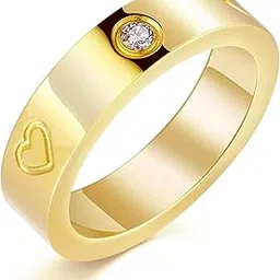 pdwznba Stainless Steel Promise Ring with 18k Gold Plated Cubic Zirconia Silver Rose Gold Silver Promise Ring Wedding Band Jewelry Birthday Gifts for Women, Metal, No Gemstone-picture-47