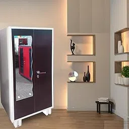 S.D.Steel Metal Wardrobe | 2 Door Large Almirah Cupboard with Mirror | Locking System | (Powder Coated Mroon 78 X 34 X 19 Inch,18 Guaze Door, 20 Guaze Structure)-picture-15