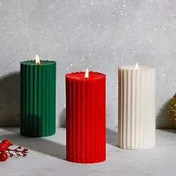 Rad Living Combo of 3 Scented 'Belief' Pillar/Tapered Candles| Candle for Candle Stand - Home/Party/Table Decor-Celebration Table/Dinner Hosting-picture-16