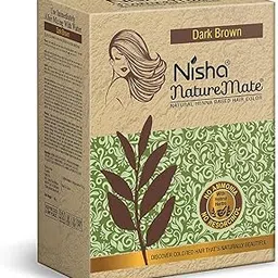 Nisha Nature Mate Henna Based Hair Colour Dark Brown 60g, No Ammonia, No Resorcinol, 100% Grey Coverage with Henna Herbs-picture-10