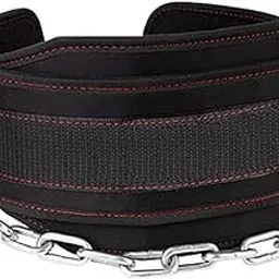 ATORSE Dipping Belt Body Building Weight Lifting Chain Fitness Trainer Weight Belts Red Stitching-image-25