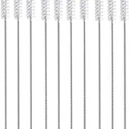 YTM 10 Set Drinking Straw Cleaning Brushs Set Pipe Tube Cleaner and Teat Cleaning Brush | Steel Straw Cleaning Brush |Sliver-White (Pack of 10)-picture-17