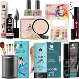 Noy Full Face Glam Makeup Kit For Women Christmas Party Glam Kitmakeup Kit For Women Complete Set For Natural And Bold Looks Pack Of 13-image-74