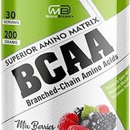 M B Muscle Builder's BCAA 2:1:1, Recovery, Endurance BCAA Powder, Pre Post Intra Workout Supplement, Boost Recovery & Performances, Lean Mass & Strength, Muscle Growth [Mix Berries, 200g, 30 Servings]-picture-15