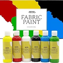 Paint for Fabrics and Clothes Professional Quality Nazca Colors - 6 Colours x 100ml - Permanent Acrylic Textile Paint Set Ideal For All Kinds Of Fabrics, T-Shirts, Jeans - Large Coverage Capacity-picture-28