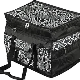 favism Designer Water Resistant Luggage Travel Bag/Storage Bag/Home Organizer Bag or Duffle Bag - Black-picture-47