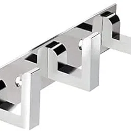 GAIYERA-Stainless Steel Premium 3-pin Cloth Hanger Wall Door Hook Rail for Hanging Clothes .towal Hook (Pack of 1 PC)-picture-18