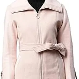 global republic Polyester & Woolen Regular Fit Notched Lapel Full Sleeves Coat For Women-picture-16