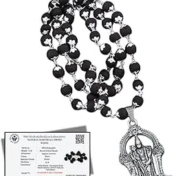 ATOZEE STORE Natural Karungali Malai with Lord Murugan Locket for Men & Women | Original Ebony Wood Beads Certified Mala | Spiritual Healing Protection Necklace | Tamil Murugan Pendant Mala-image-45