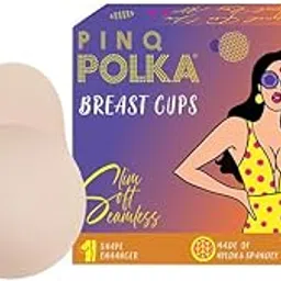 pinq polka Reusable Silicone Bra Lift Cup for Women|Stick on|Invisible Breast Lift Cups |Skin- Friendly Adhesive|Up to 12 Hrs Sticking Capacity|Reusable Cloth Bag image 1