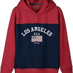 HELLCAT Color blocked Cotton Blend Hoodie Sweatshirt For Boys-picture-13